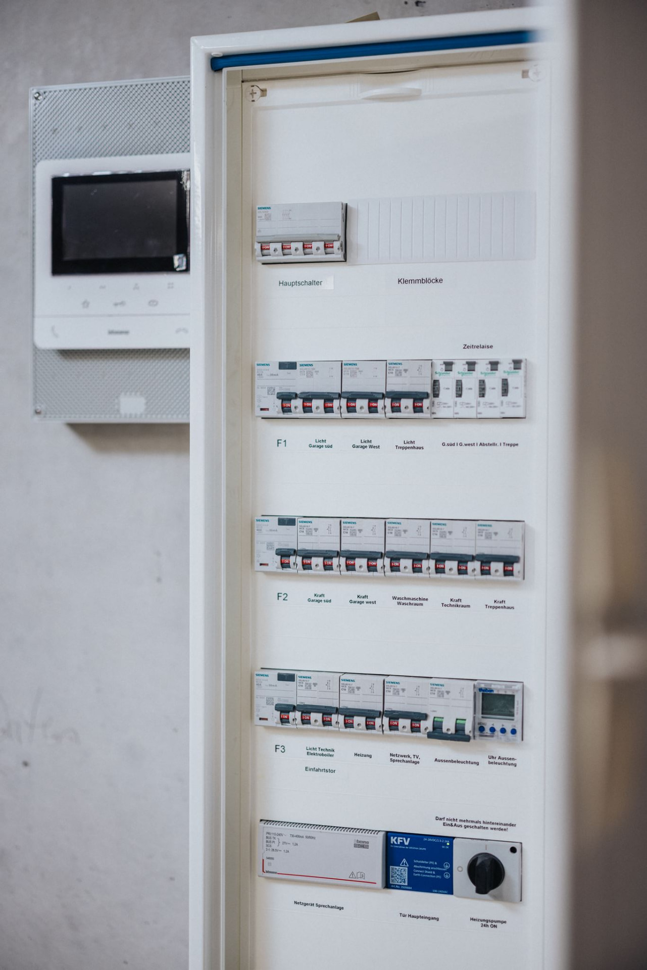 Professionelle Elektroinstallation. Sicherungskasten